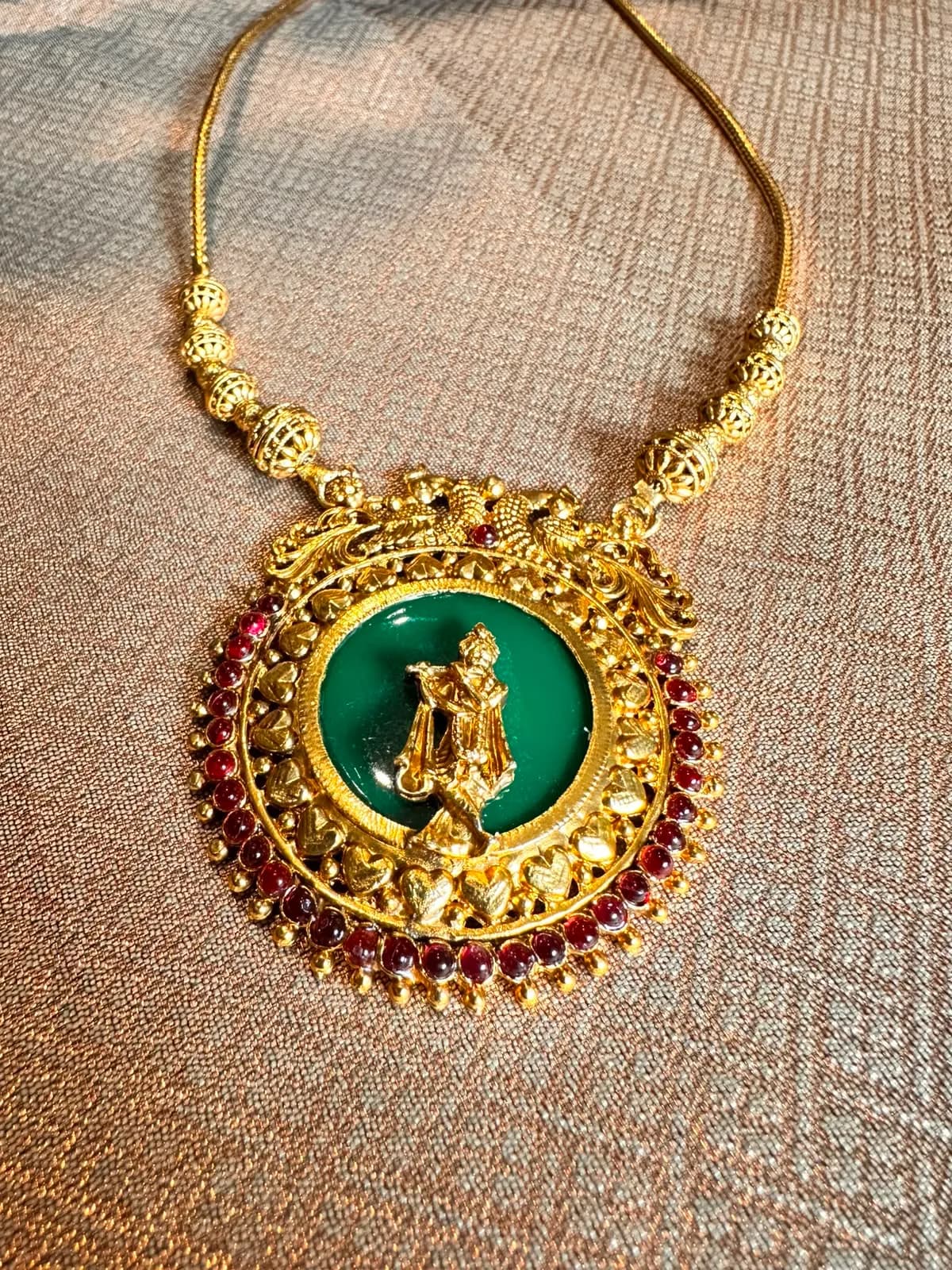 Krishna Traditional Style Palakka Pendant