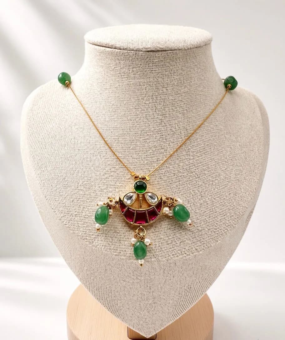 Ruby Moon Invisible Necklace