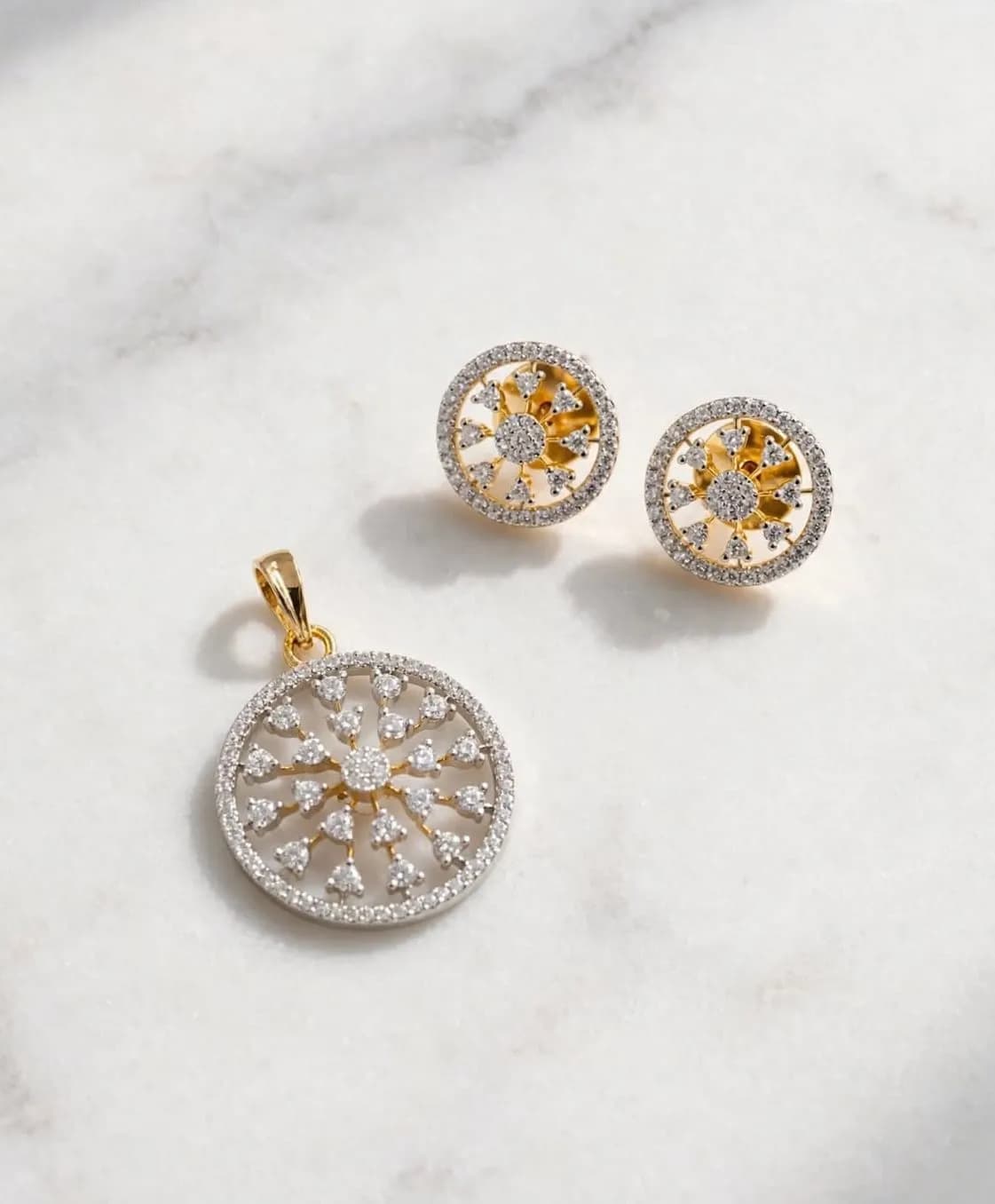 Premium Sunburst Diamond Set