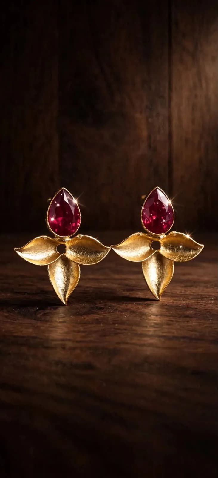 Rhodes Red Bloom Earrings
