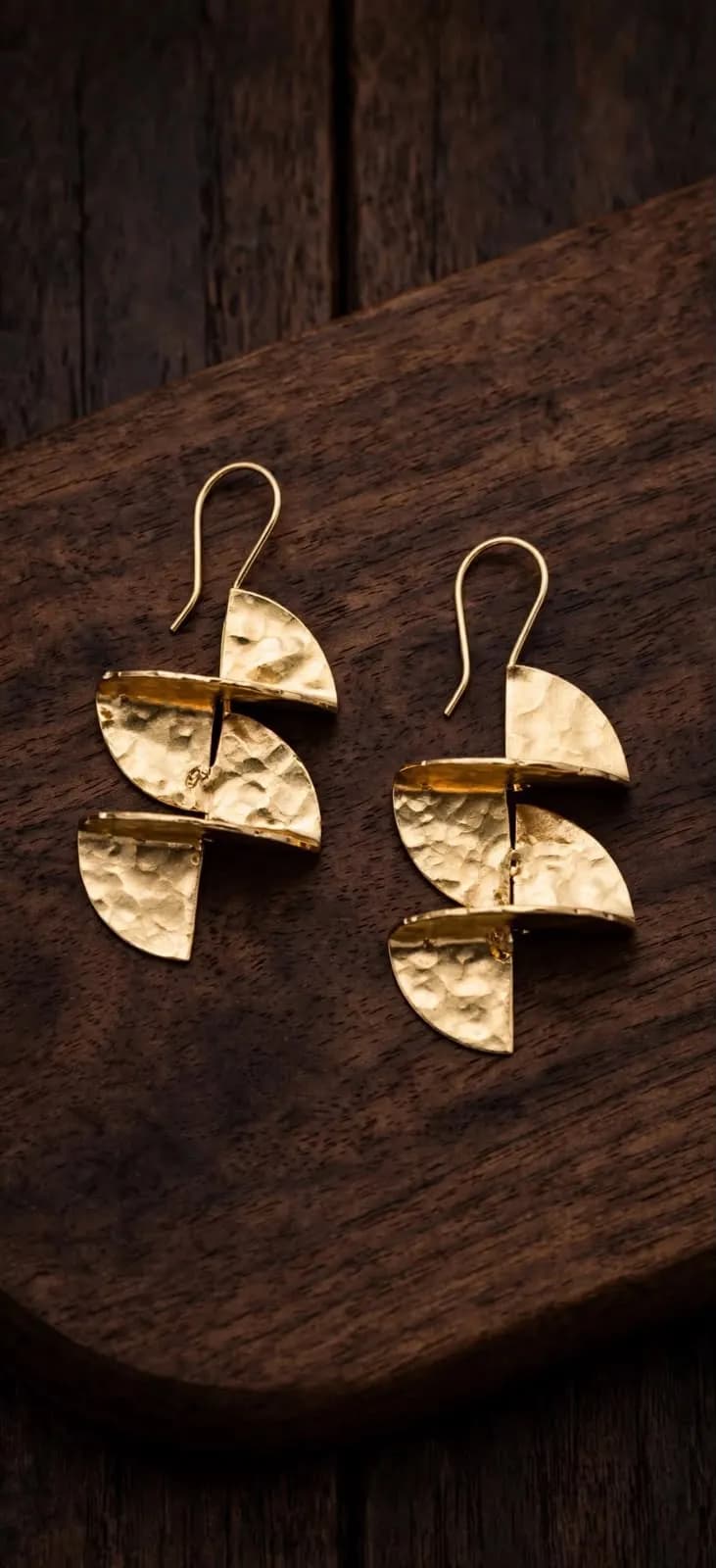 Golden cascade Earrings
