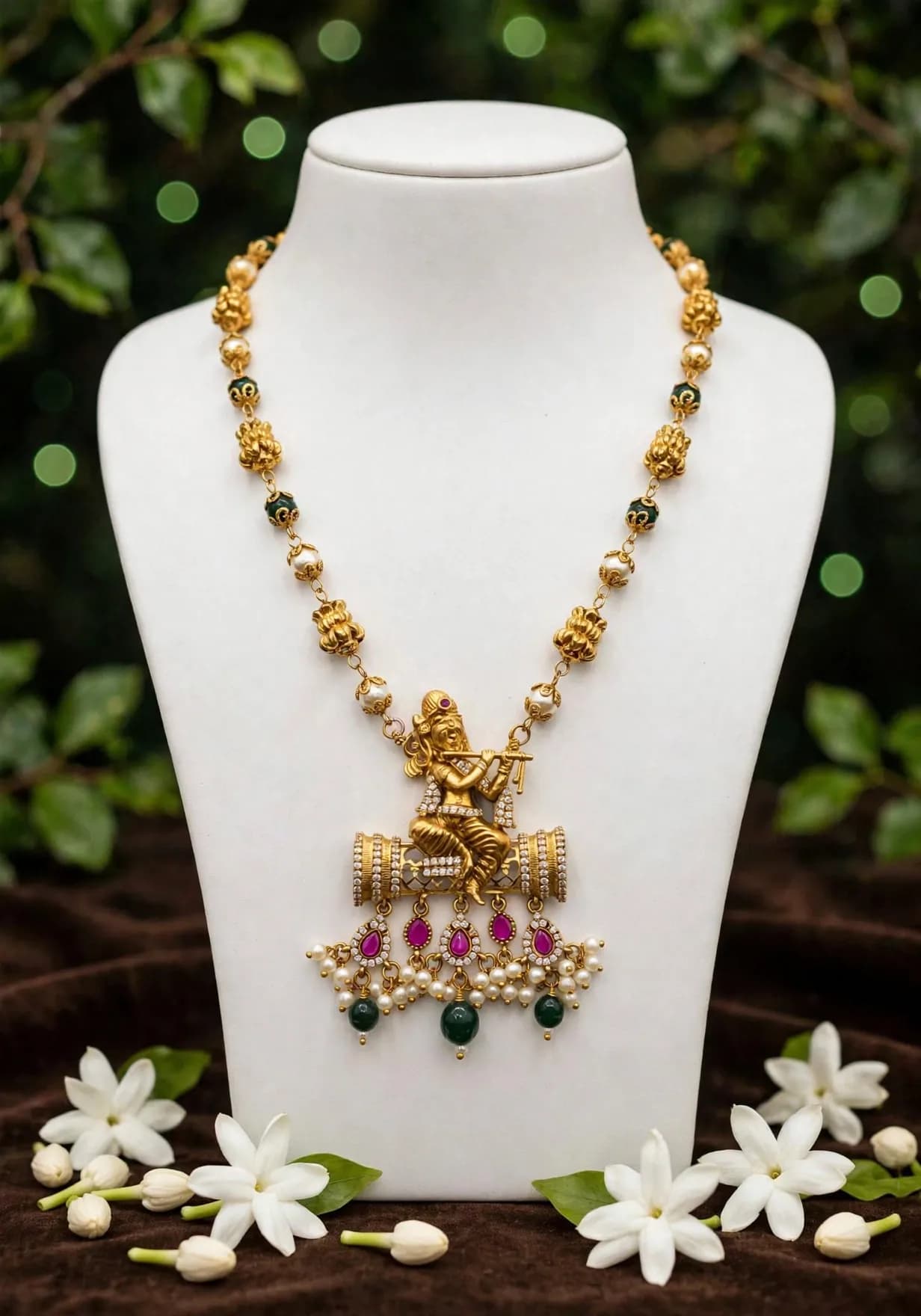 Premium Krishna Pearl Swing Haram