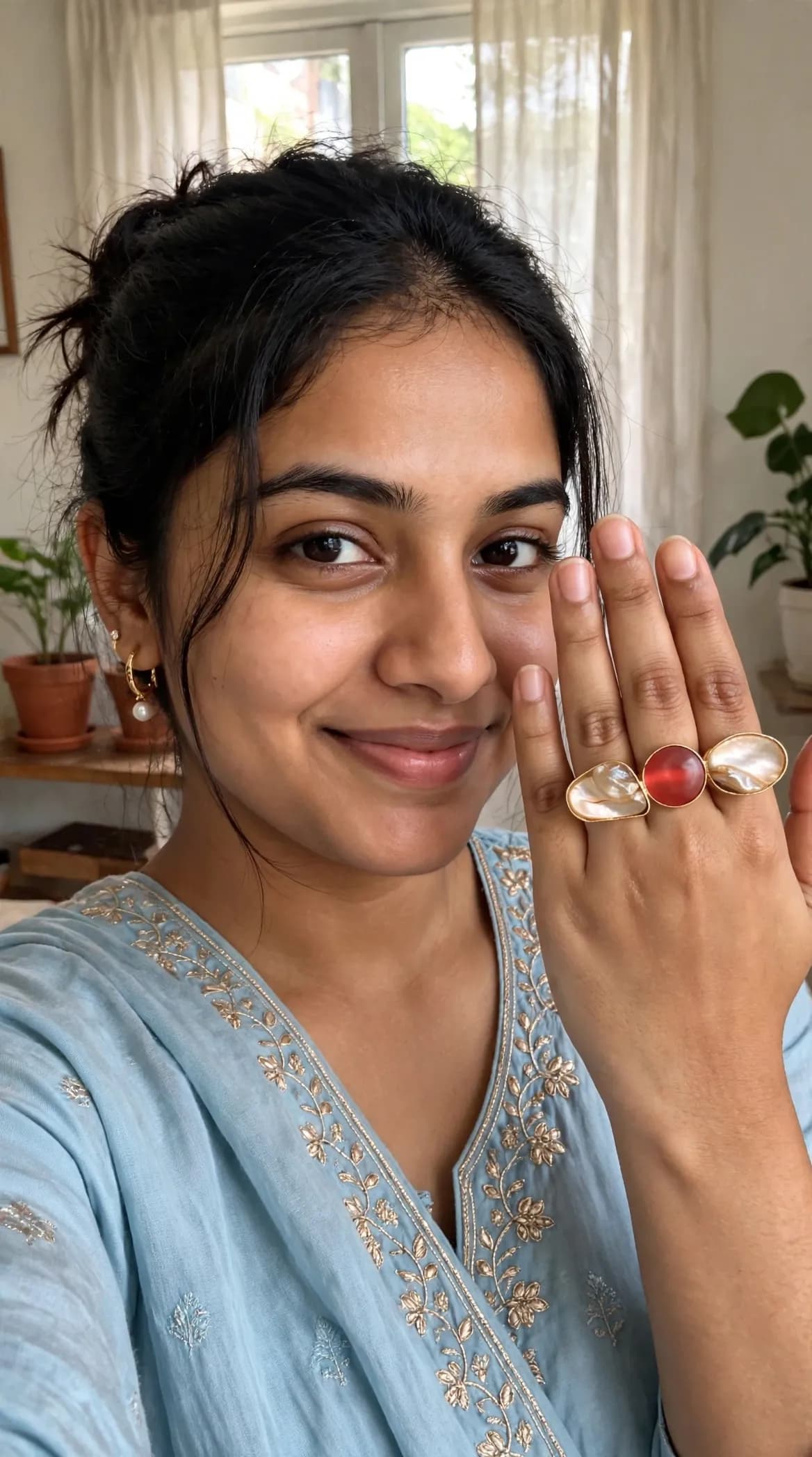 Trio Baroque statement Ring