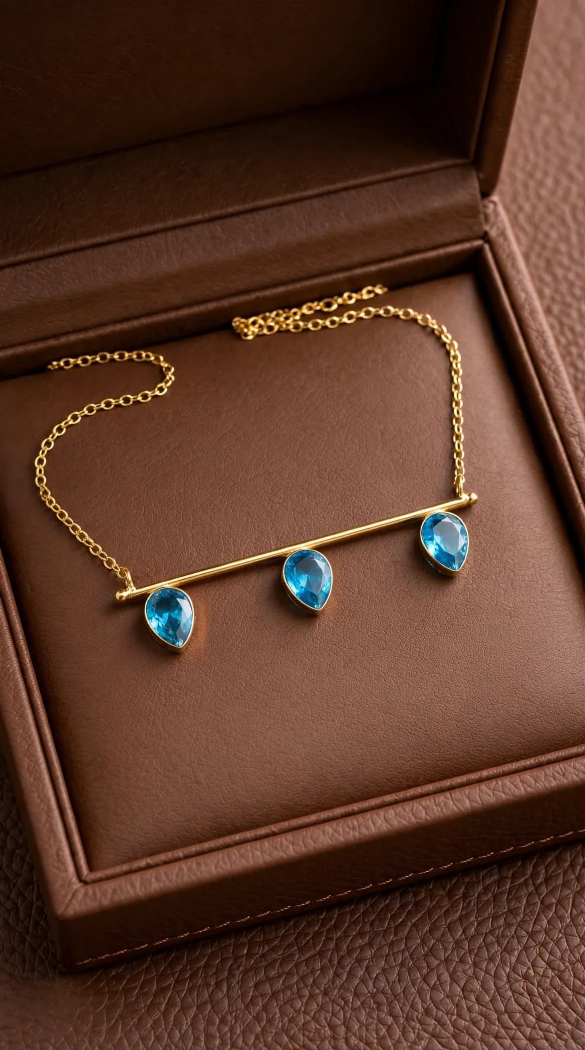 Triple Dew Drop Bar Neckchain