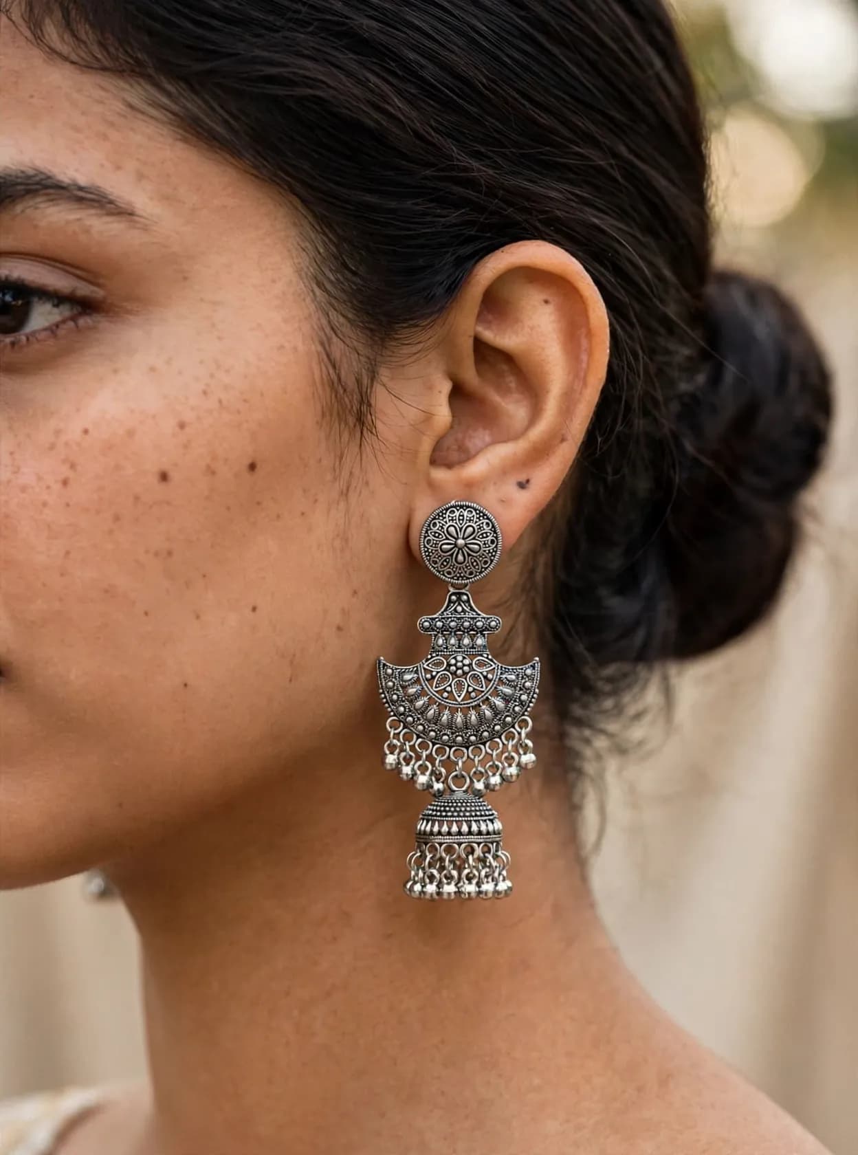 Tribal Chandbali Statement Earrings