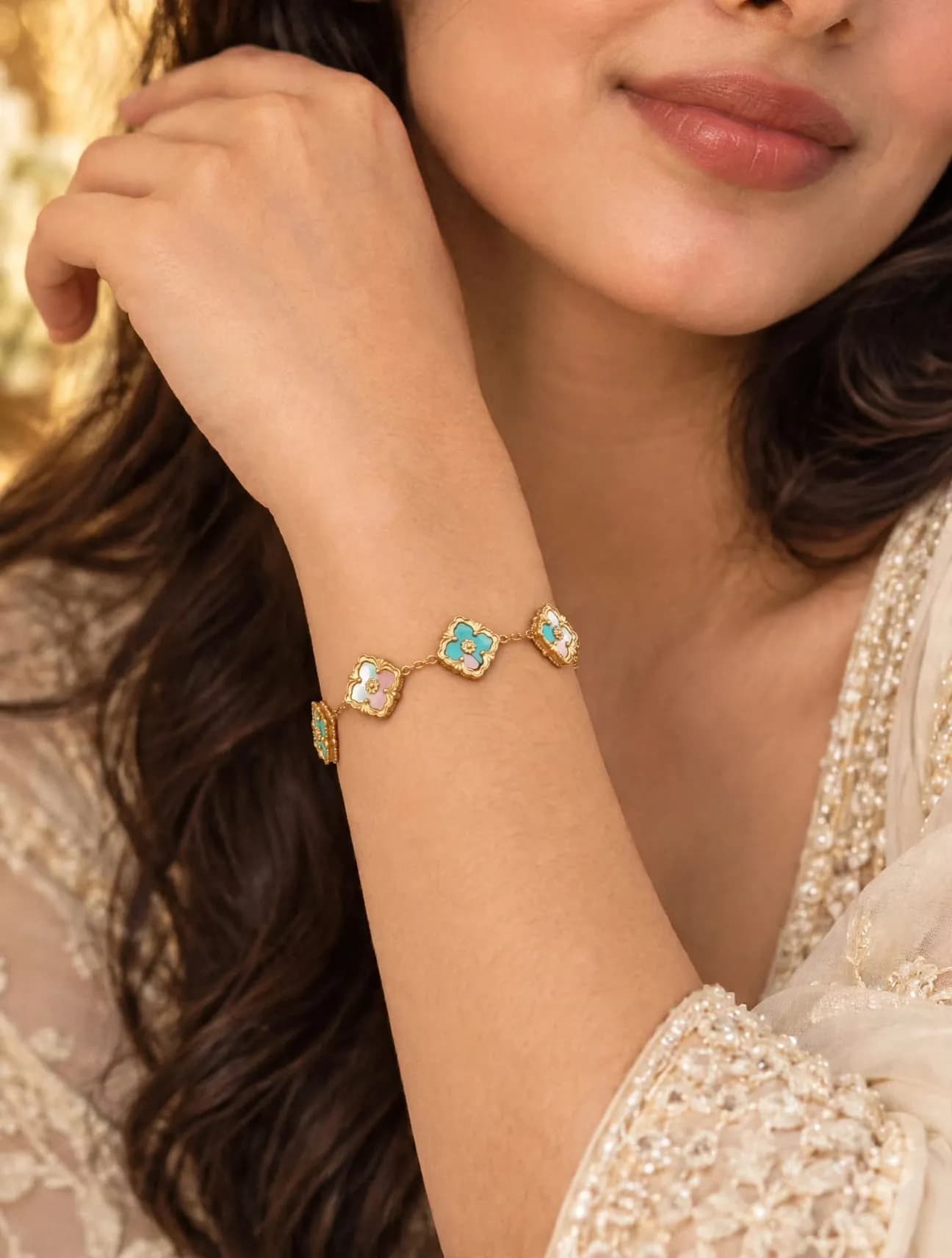 Mermaid Pastel 5-Clover Bracelet