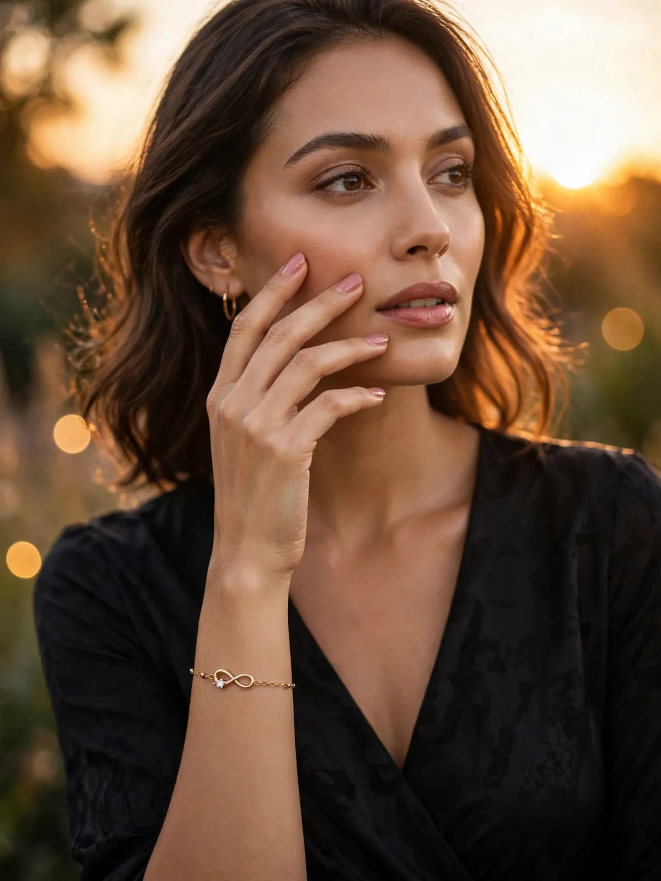 Infinity Single Diamond Bracelet