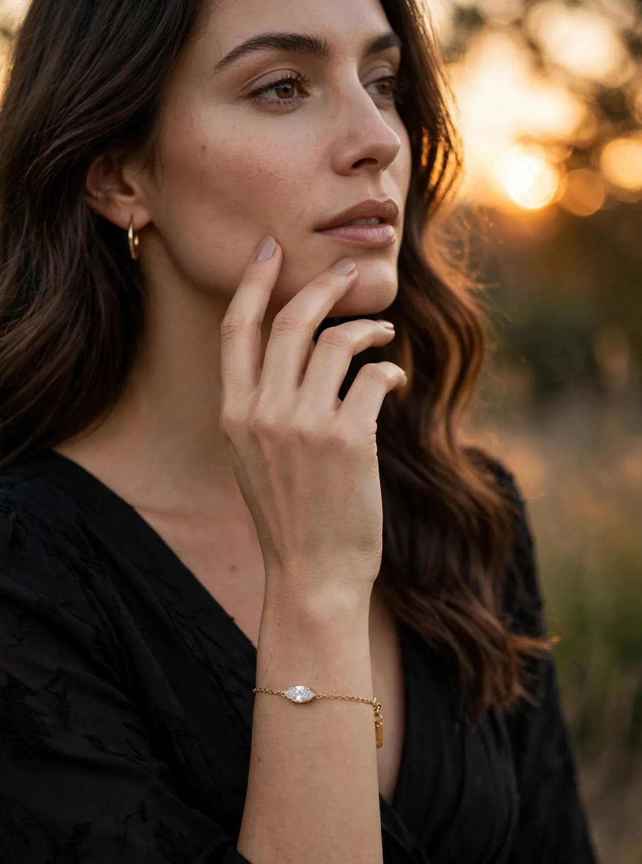 Marquise Eye Solitaire Bracelet