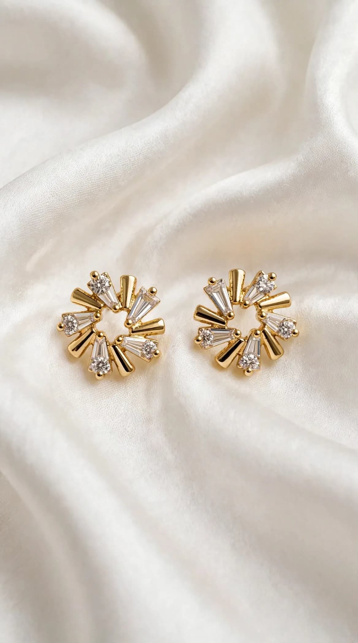 Sunburst Crown Studs