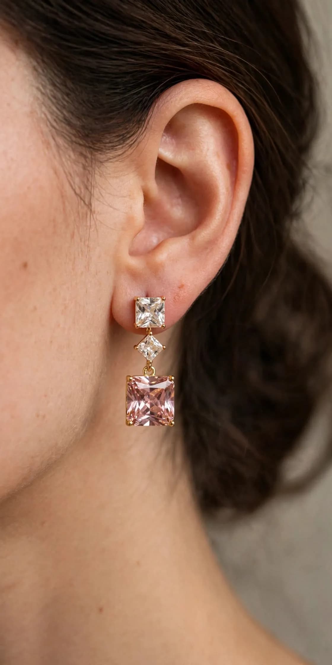 Triple Princess Drop Earrings