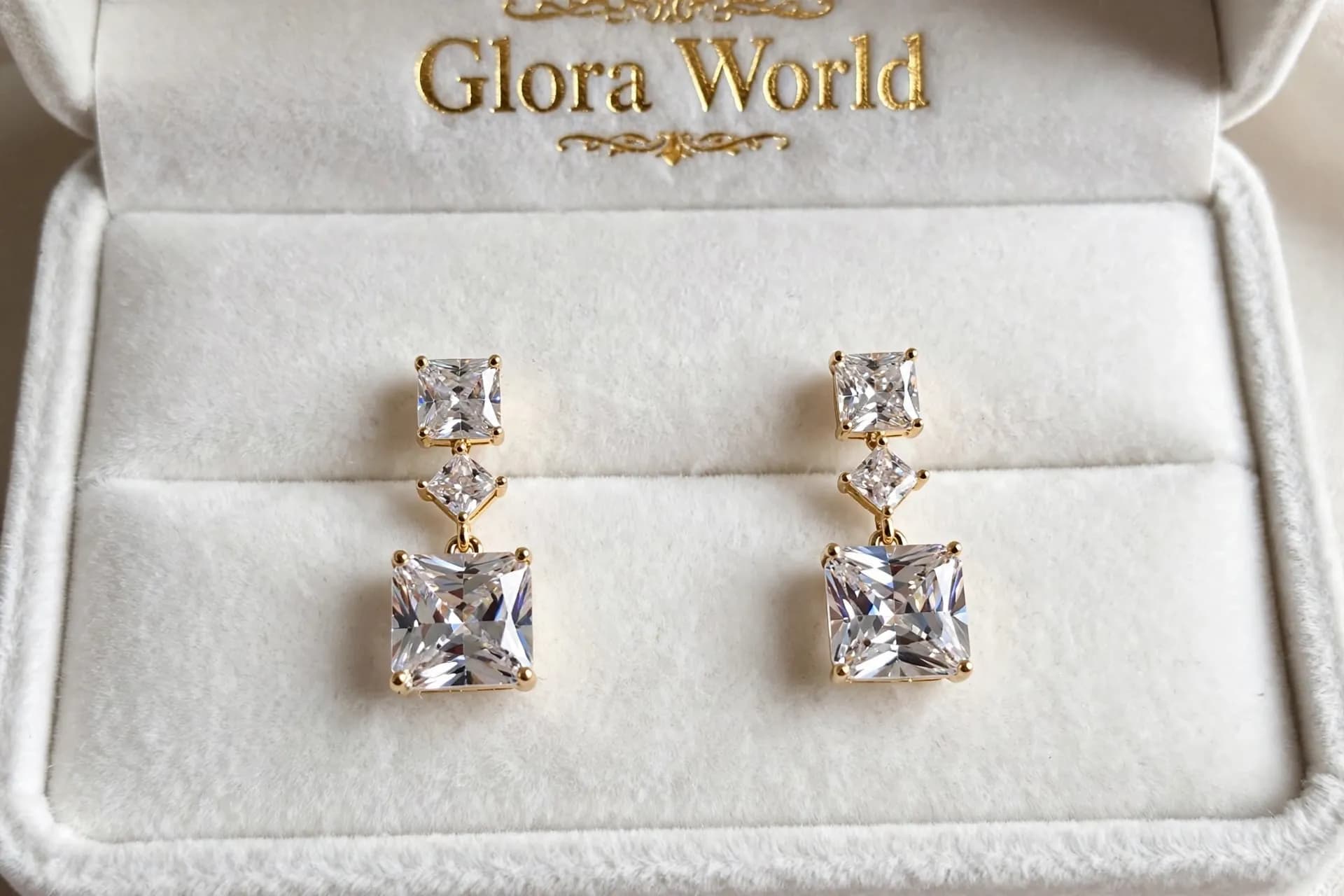 Triple Princess Drop Earrings