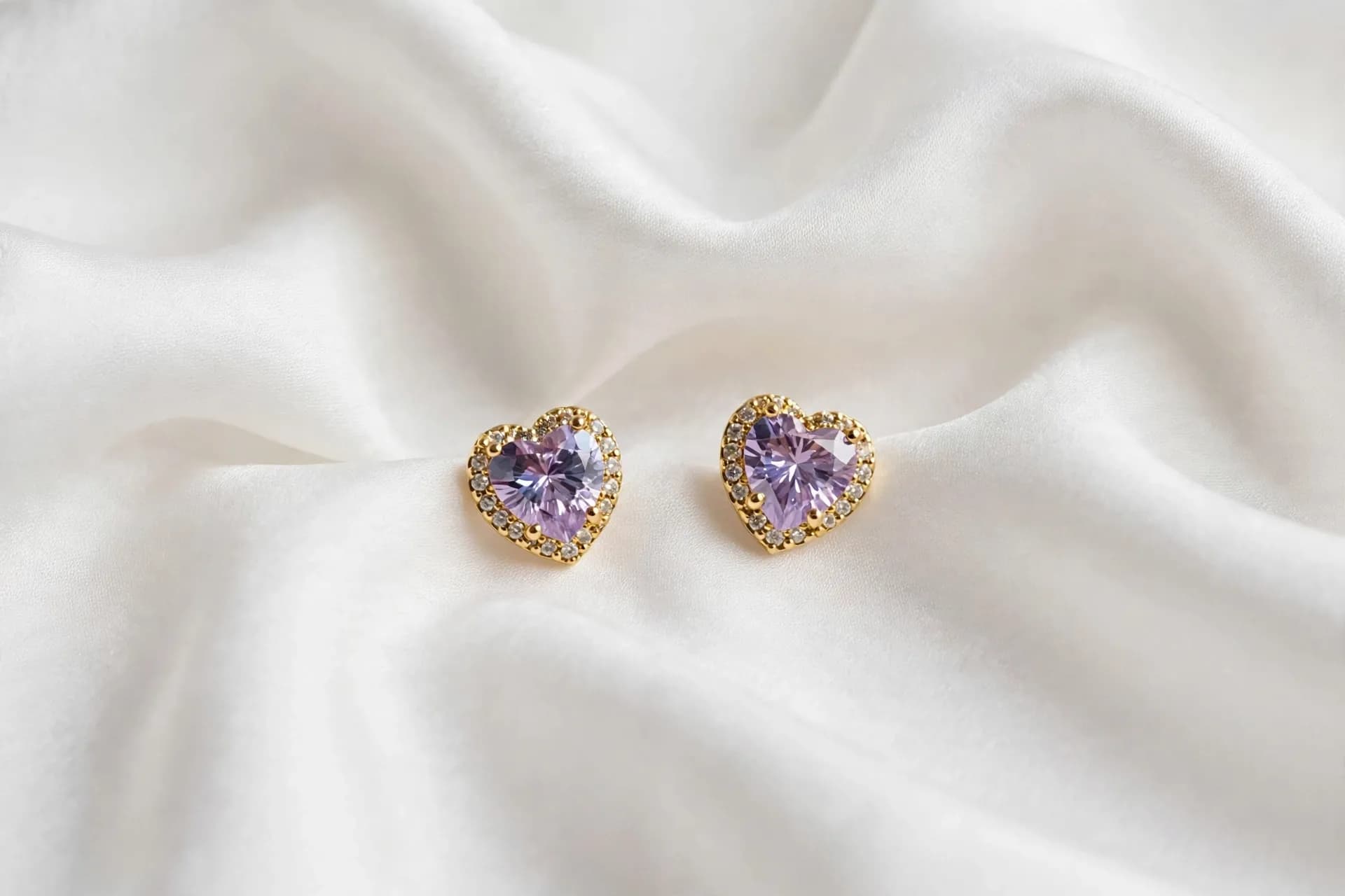 Halo Heart Studs