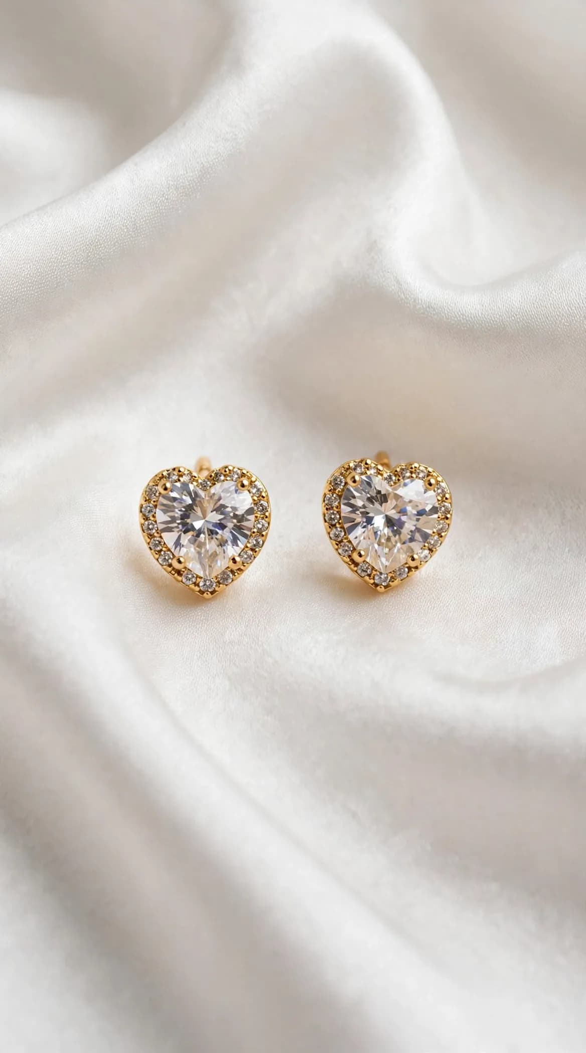 Halo Heart Studs