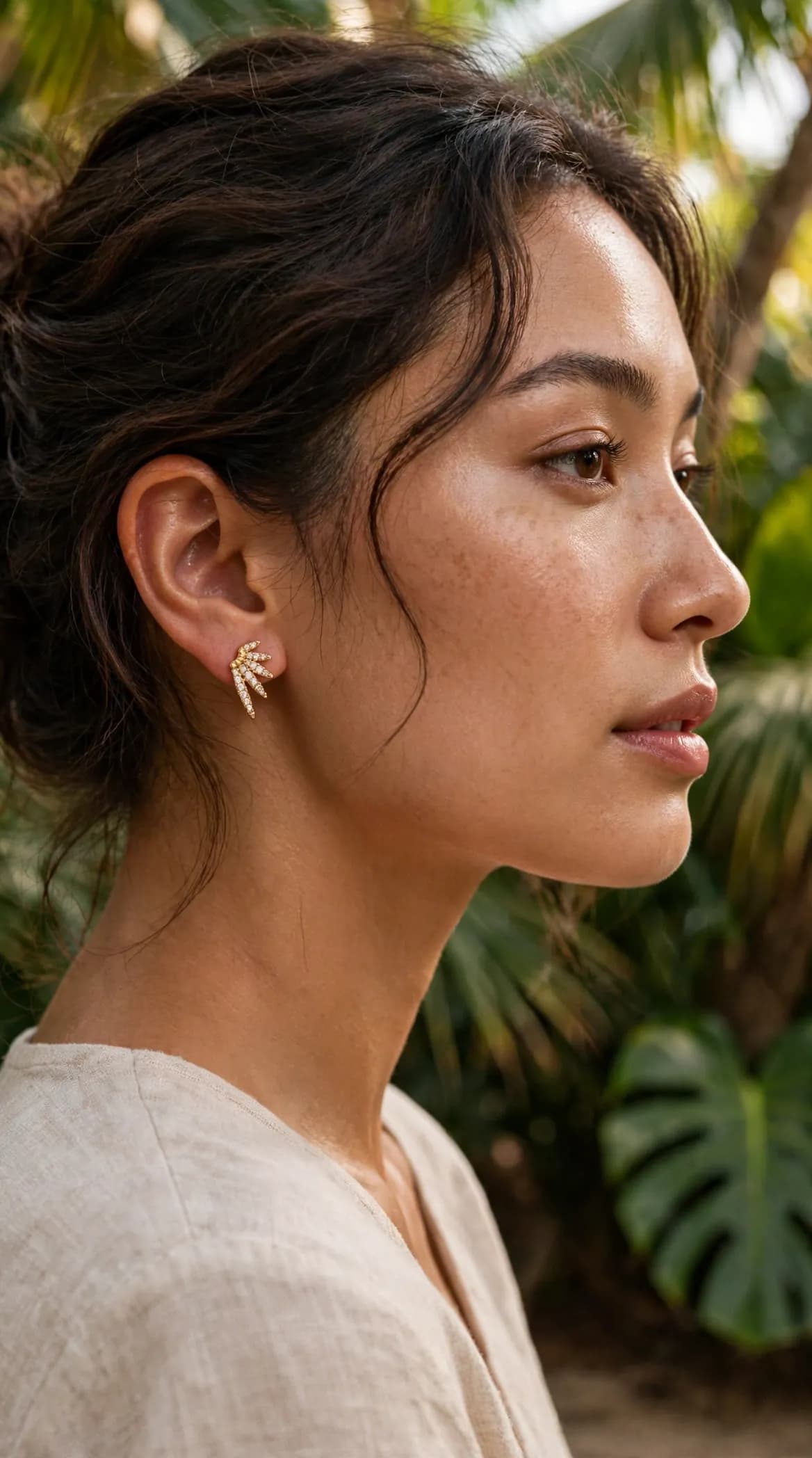 Palm Feather Studs
