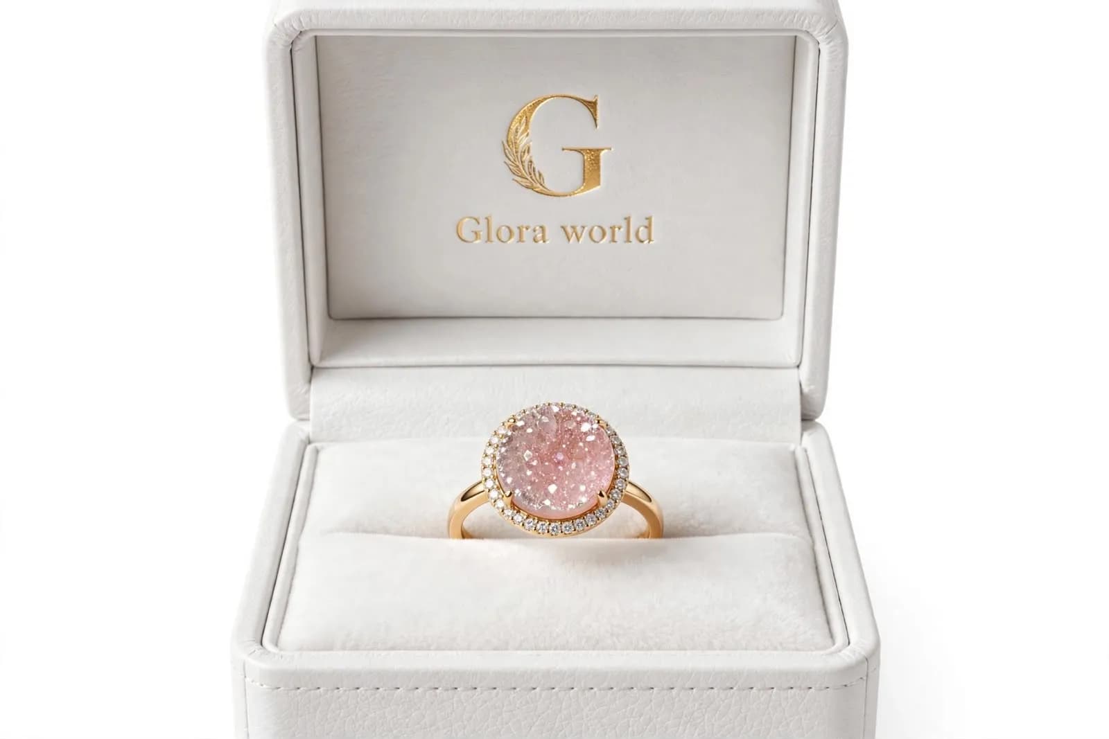 Pink Druzy Halo