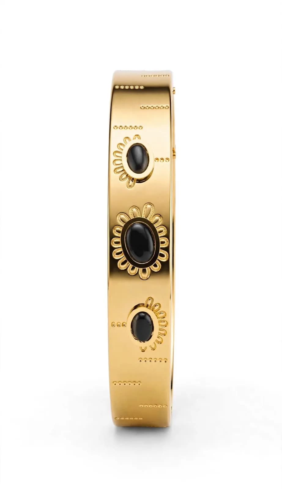 Noir Onyx Gold Cuff