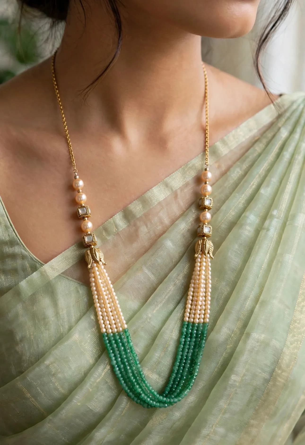 Luxe green pearl