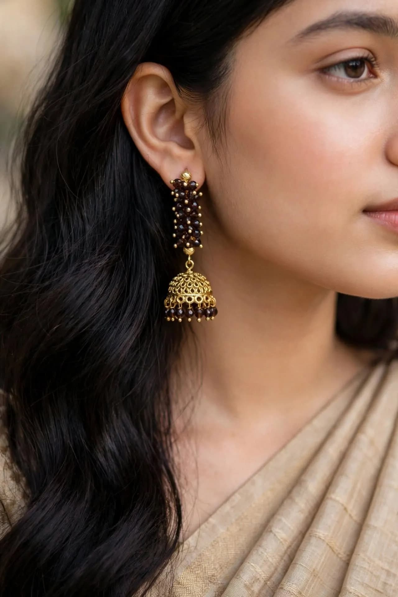 Crystal Cluster Jhumka
