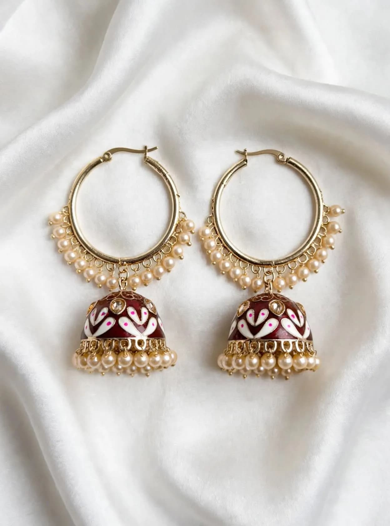 Pearl Hoop Jhumka