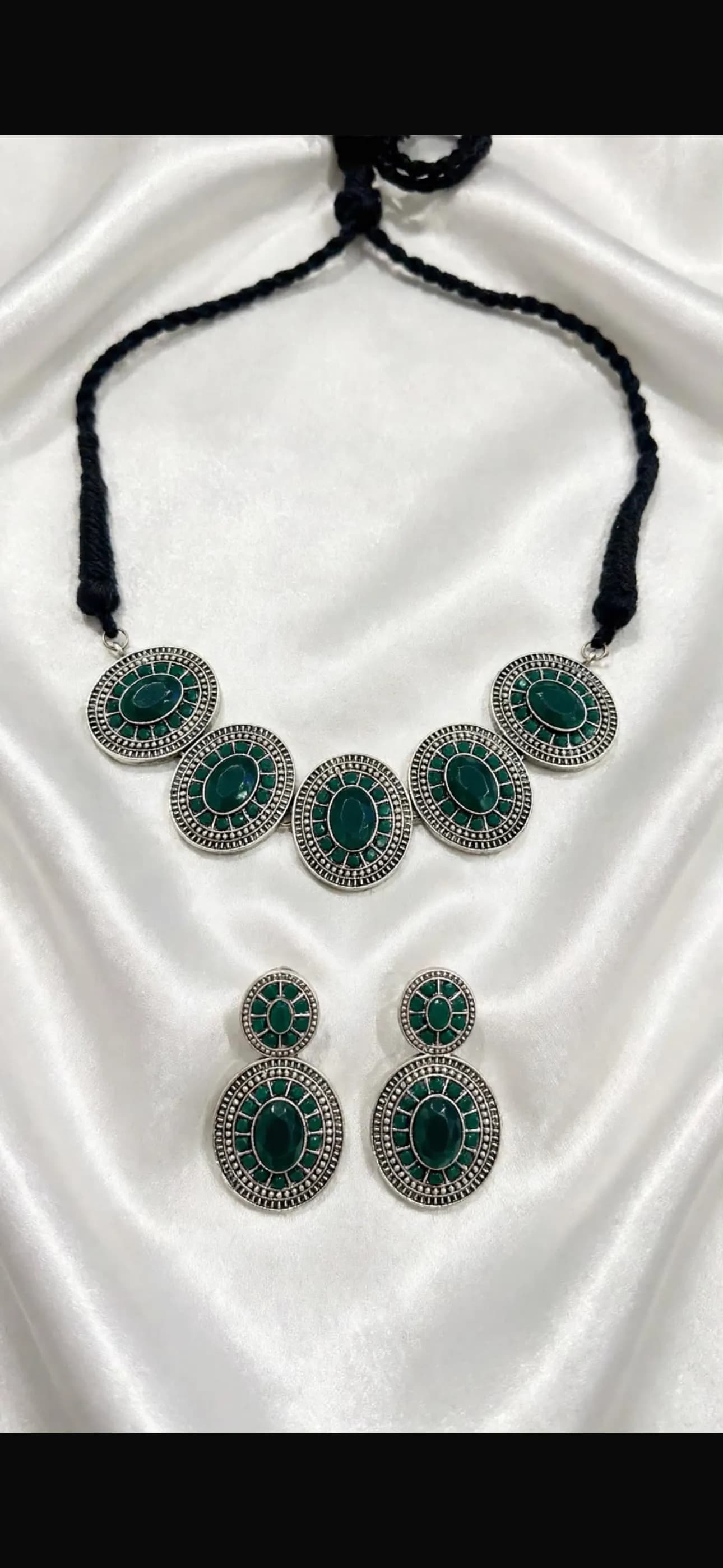 Ruby pink- Teal green- Multi color oval stone
